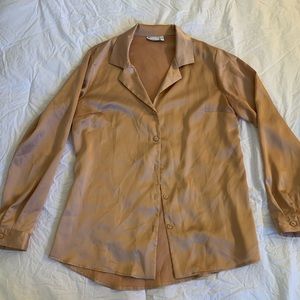 Asos design satin button up blouse